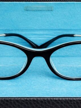 Tiffany & Co. TF2106 Cat‑Eye Eyeglasses | Black | Petite Fit | Authentic